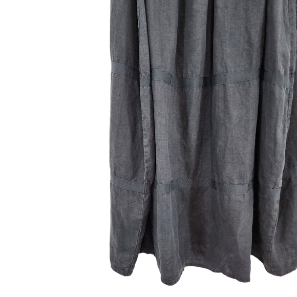 Krista Larson Women's 100% Linen Patchwork Maxi Skirt - OS - Picture 6 of 7